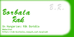 borbala rak business card