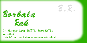 borbala rak business card